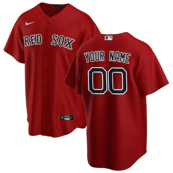 mens nike red boston red sox alternate replica custom jerse